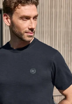 T-shirt à col rond avec détail turn-up