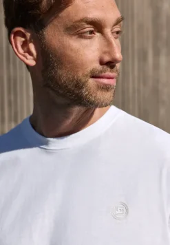 T-shirt à col rond avec détail turn-up