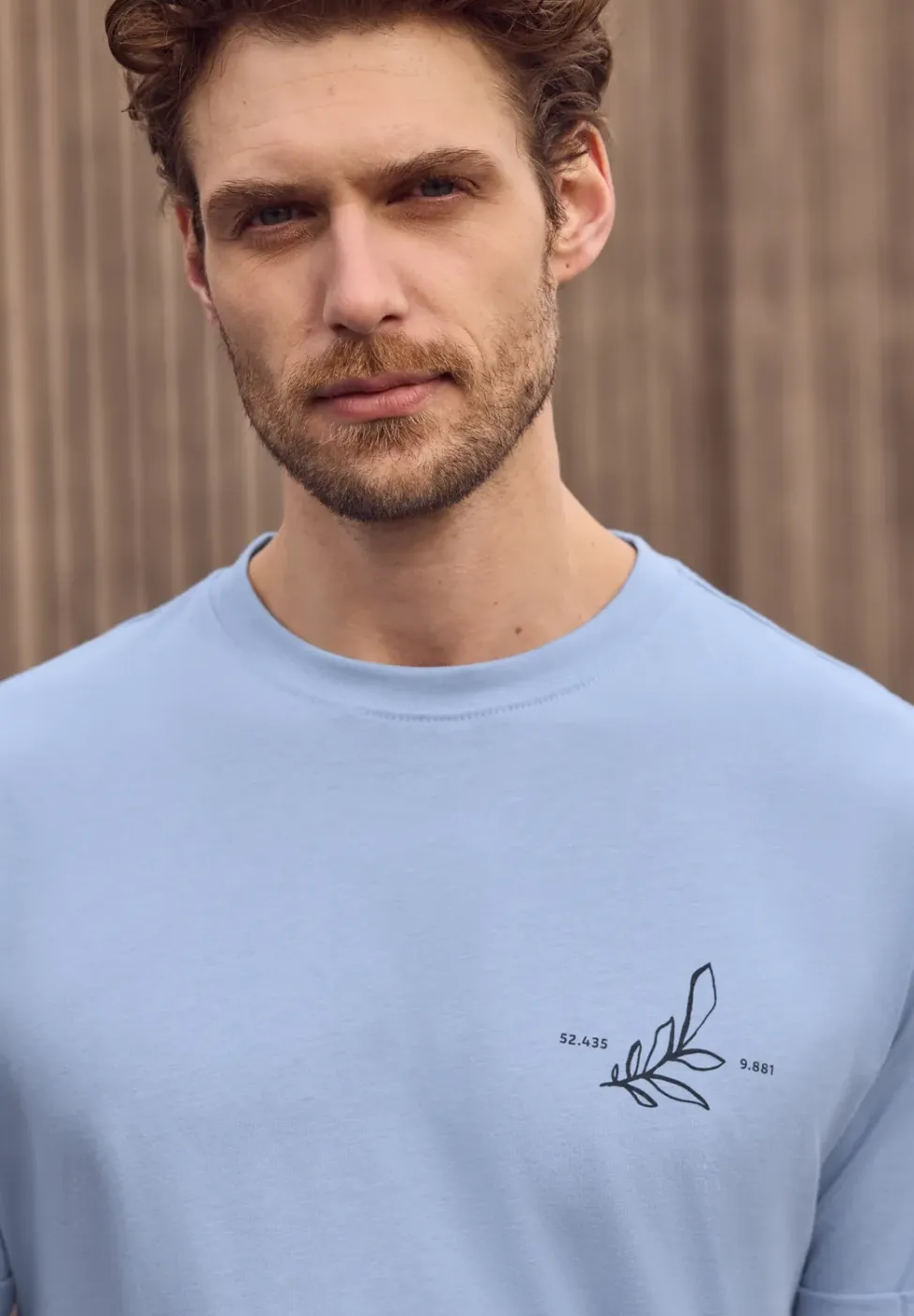 T-shirt à col rond avec impression arrière