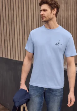 T-shirt à col rond avec impression arrière