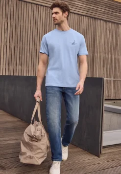 T-shirt à col rond avec impression arrière