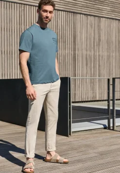 T-shirt à col rond avec impression arrière