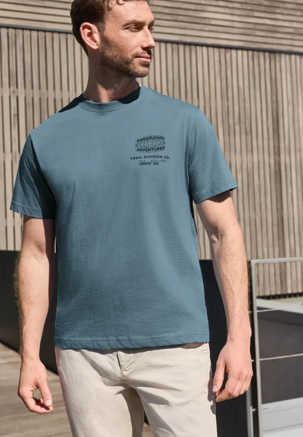 T-shirt à col rond avec impression arrière