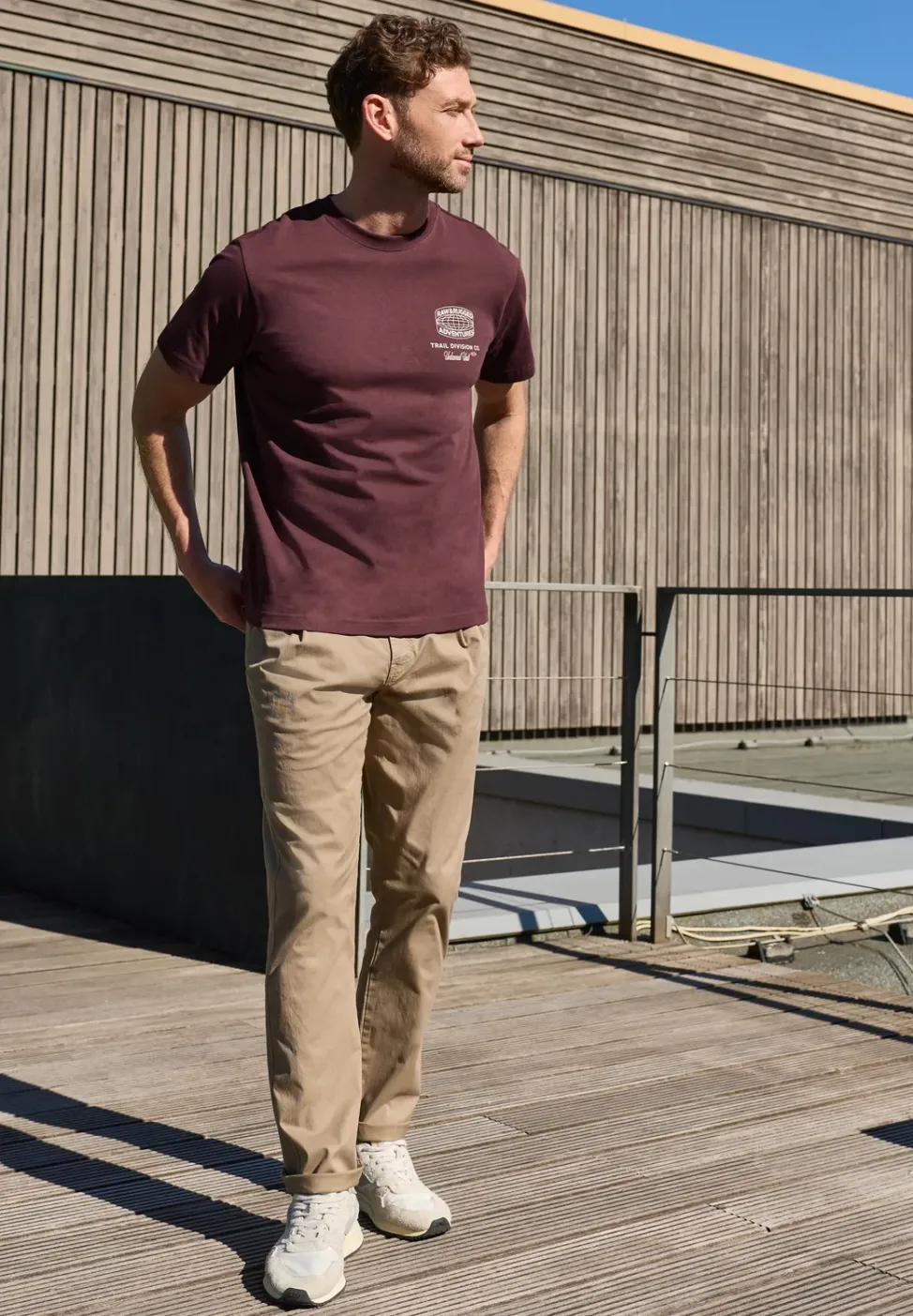 T-shirt à col rond avec impression arrière