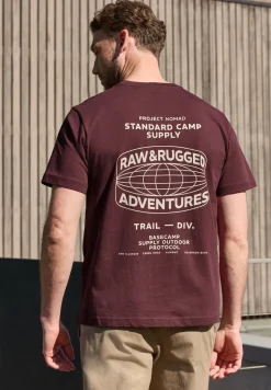 T-shirt à col rond avec impression arrière
