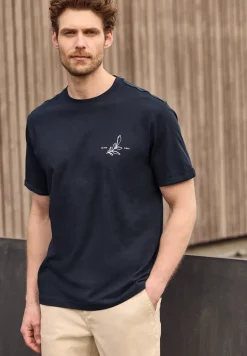 T-shirt à col rond avec impression arrière
