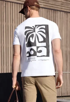 T-shirt à col rond avec imprimé au dos