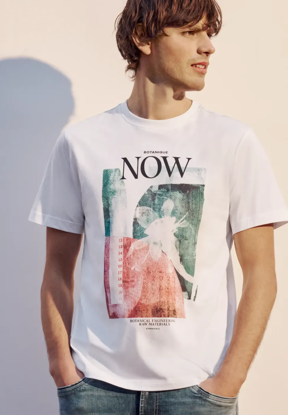 T-shirt à col rond avec photo imprimée