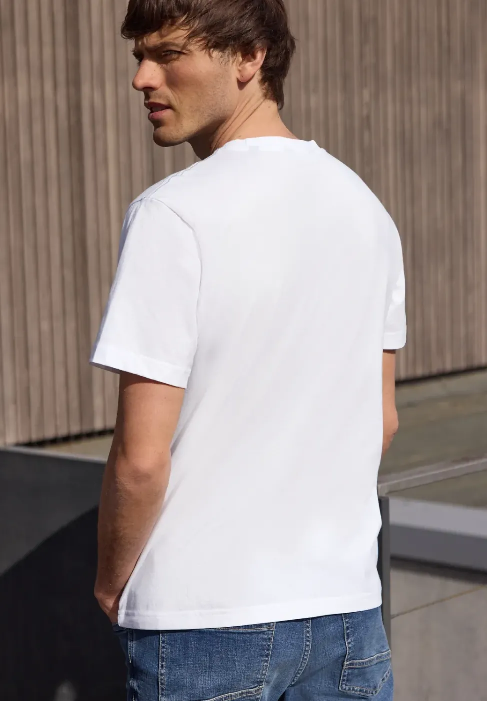 T-shirt à col rond avec photo imprimée