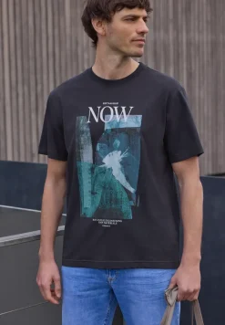 T-shirt à col rond avec photo imprimée