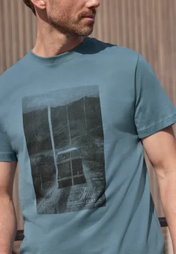 T-shirt à col rond avec photo imprimée
