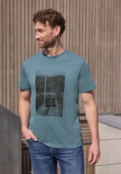 T-shirt à col rond avec photo imprimée