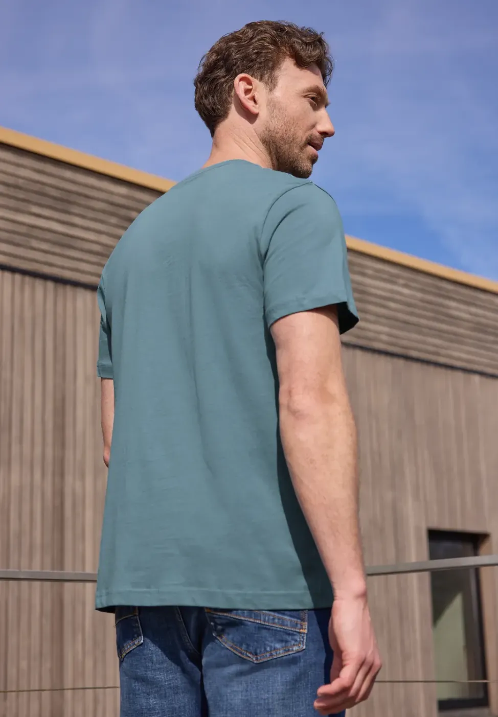 T-shirt à col rond avec photo imprimée