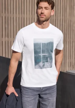 T-shirt à col rond avec photo imprimée