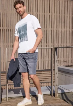 T-shirt à col rond avec photo imprimée