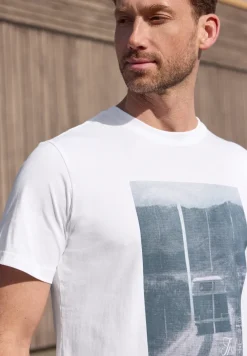 T-shirt à col rond avec photo imprimée