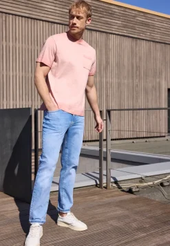 T-shirt à col rond délavé