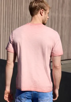 T-shirt à col rond délavé