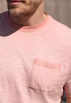 T-shirt à col rond délavé