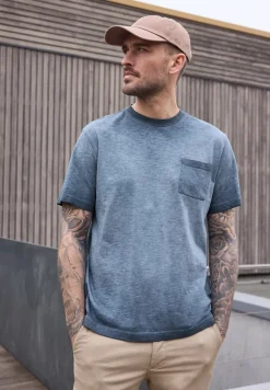 T-shirt à col rond délavé