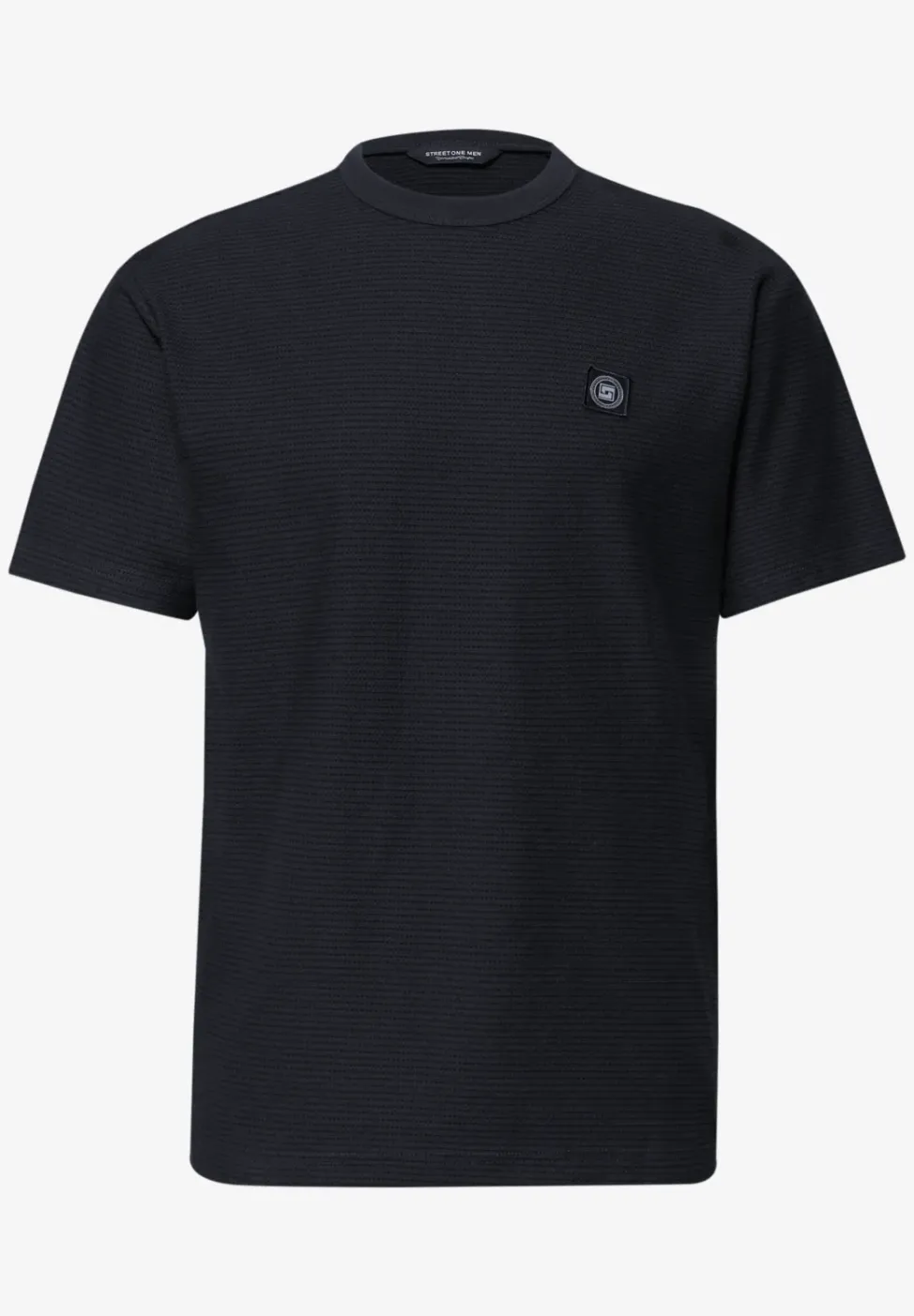 T-shirt à col rond et fines rayures