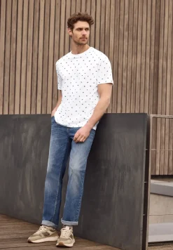 T-shirt à col rond et imprimé allover