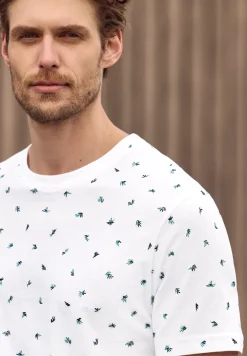 T-shirt à col rond et imprimé allover