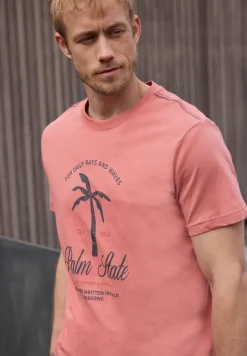 T-shirt à col rond et imprimé sur le devant