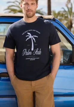 T-shirt à col rond et imprimé sur le devant