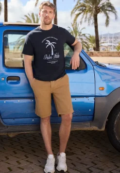 T-shirt à col rond et imprimé sur le devant
