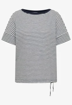 T-shirt à col rond et rayures