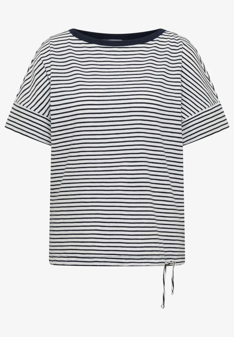 T-shirt à col rond et rayures