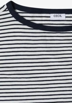 T-shirt à col rond et rayures