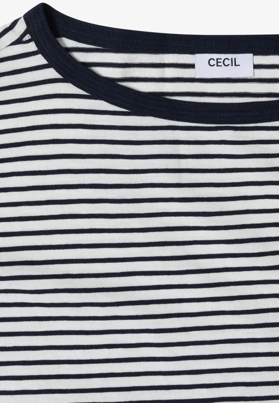 T-shirt à col rond et rayures