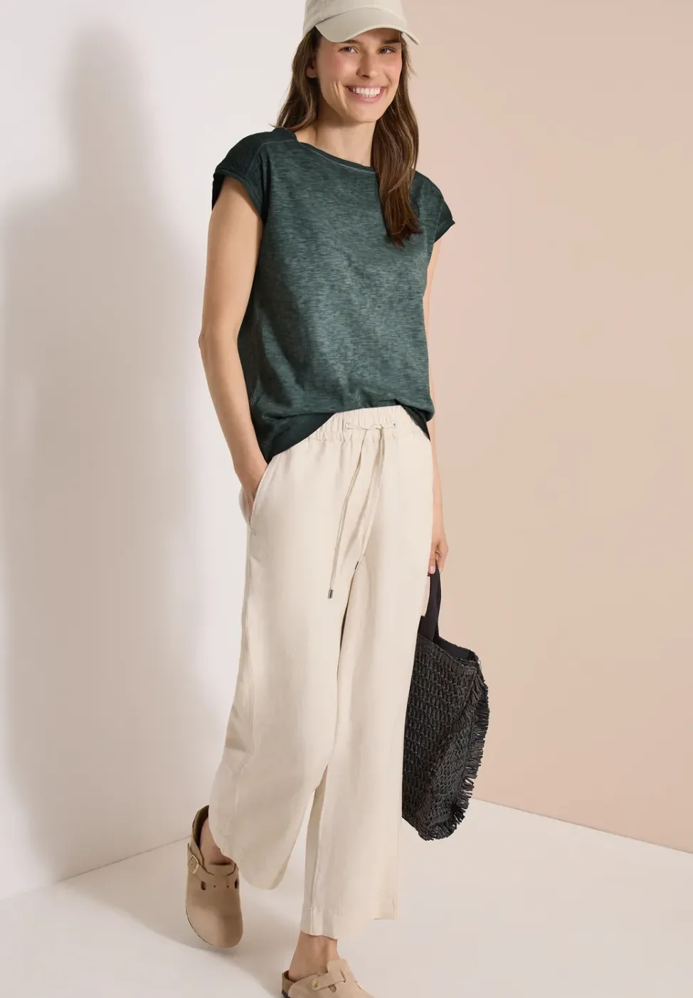 T-shirt en jersey au look garment dye