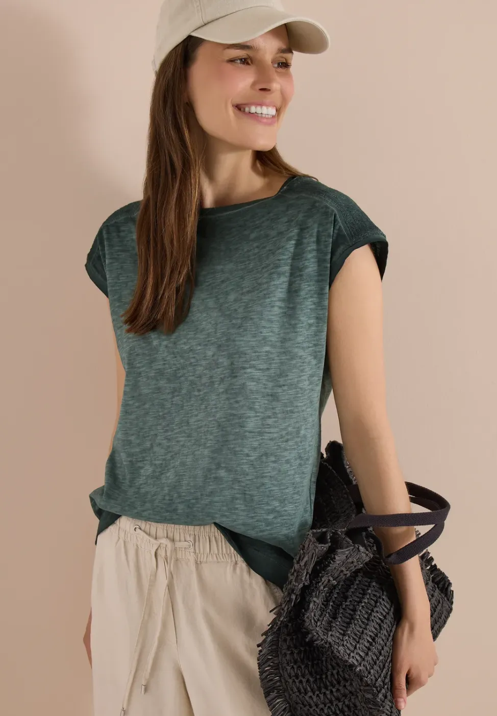T-shirt en jersey au look garment dye