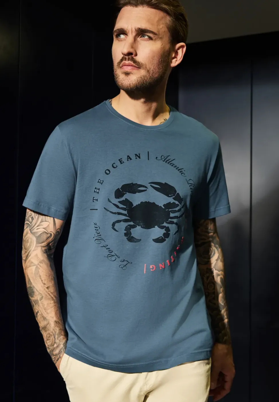 T-shirt à l'imprimé crabe
