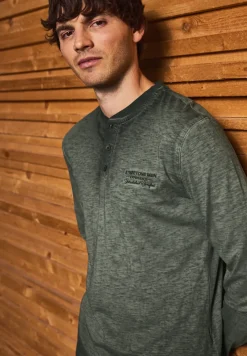 T-shirt à manches longues Henley