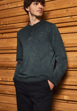 T-shirt à manches longues Henley