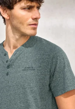 T-shirt mélangé Henley