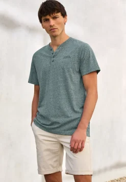 T-shirt mélangé Henley