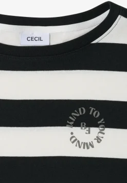 T-shirt rayé avec lettering