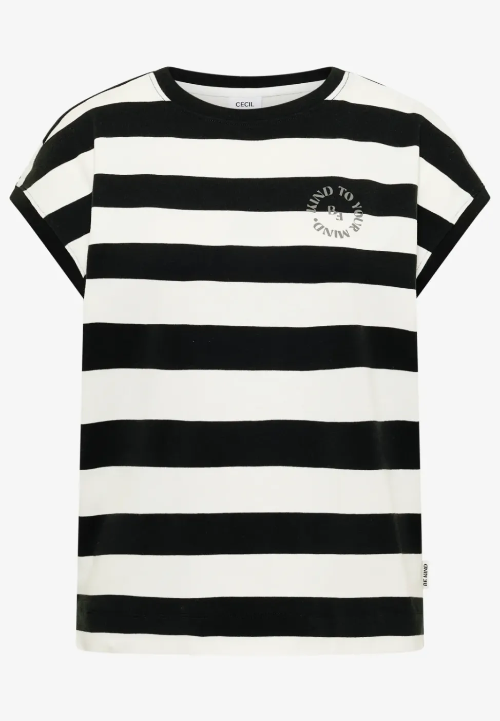 T-shirt rayé avec lettering