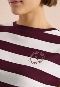 T-shirt rayé avec lettering