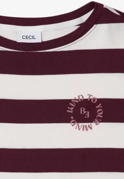 T-shirt rayé avec lettering