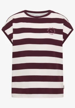 T-shirt rayé avec lettering
