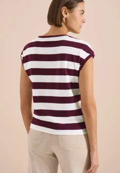 T-shirt rayé avec lettering
