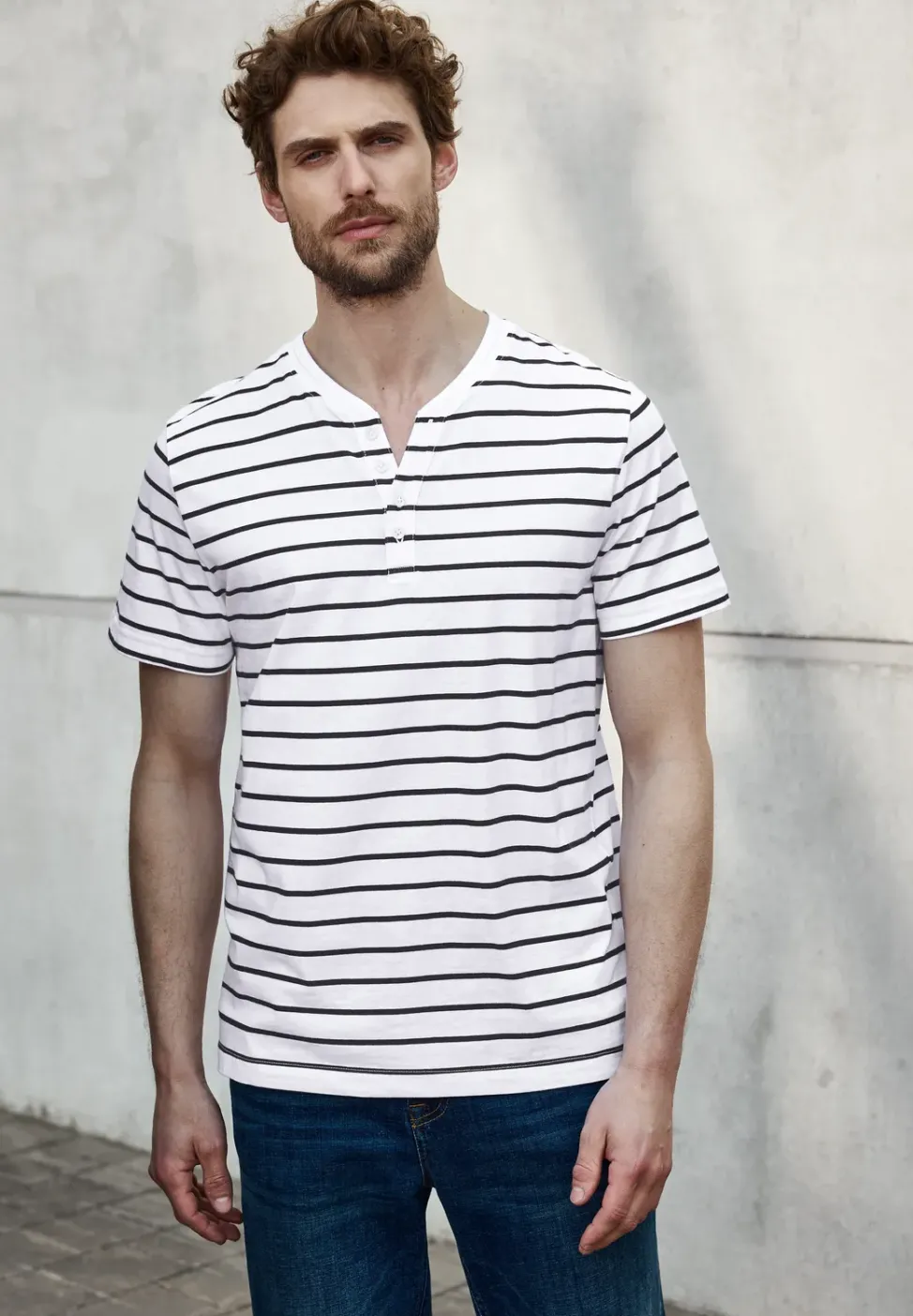 T-shirt rayé Henleys