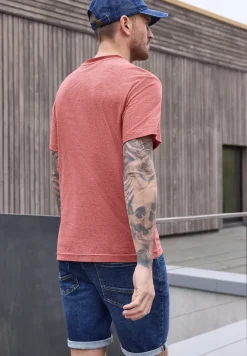 T-shirt à rayures en fil teint