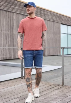 T-shirt à rayures en fil teint